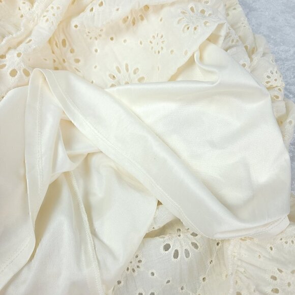 Ryan Michelle Women's 100% Cotton Cream Midi Dress Size Large (NWT) - Picture 8 of 14